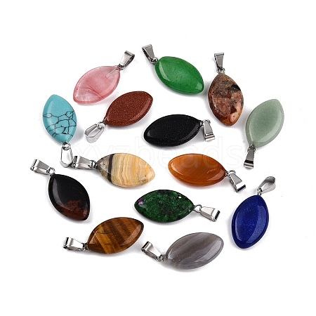 Natural & Synthetic Mixed Stone Pendants G-N344-17P-1