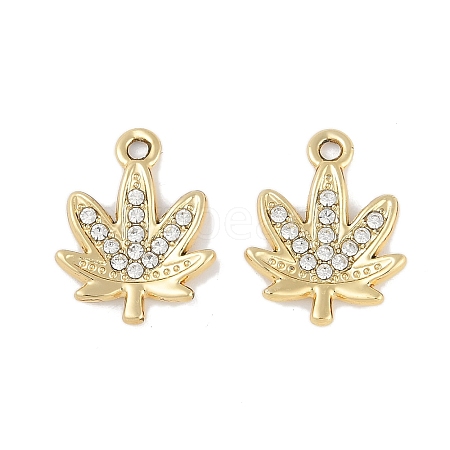 Alloy Rhinestone Pendants FIND-M018-24A-G-1