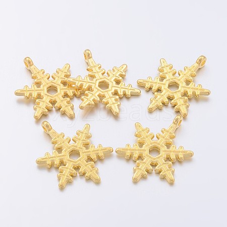 Christmas Snowflake Tibetan Style Alloy Pendants X-K094L011-1