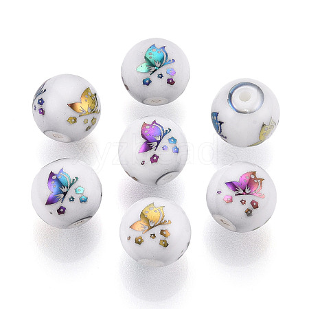 Electroplate Glass Beads X-EGLA-S178-12H-1