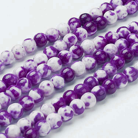 Synthetic Ocean White Jade Bead Strands G-J350-10mm-01-1