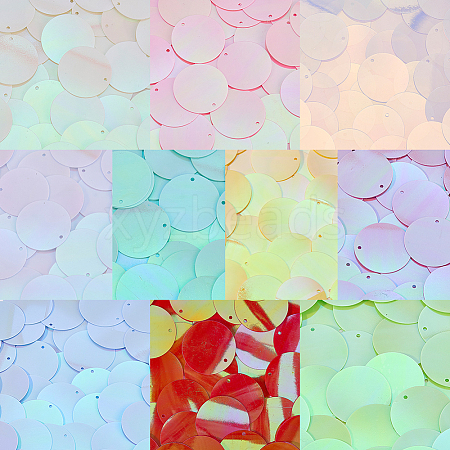 80G 10 Colors PVC Paillette Pendants FIND-SC0023-20D-1