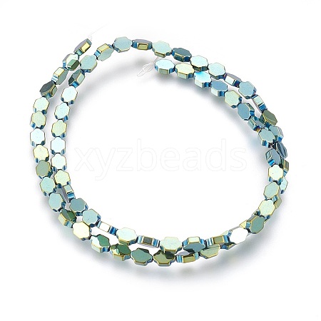 Electroplated Non-magnetic Synthetic Hematite Beads Strands G-P392-D08-1