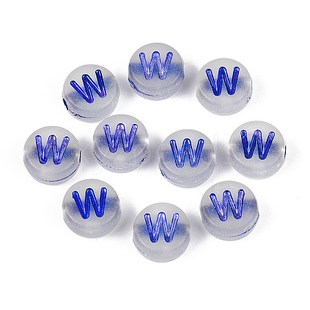 Luminous Frosted Acrylic Beads FACR-T008-02W-1