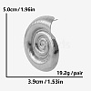 Exaggerated 304 Stainless Steel Seashell Stud Earrings HX3520-1-2