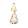 Gourd Brass Micro Pave Clear Cubic Zirconia Box Clasps KK-U051-01G-05-3