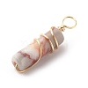 Natural Red Netstone Pendants PALLOY-JF01817-05-3