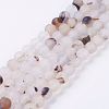 Natural Dendritic Agate Beads Strands G-J376-07-8mm-1