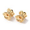 Brass Micro Pave Cubic Zirconia Spacer Beads KK-P239-35G-2