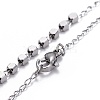 304 Stainless Steel Rosary Bead Necklaces for Easter NJEW-L159-06P-3