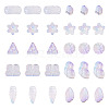 64Pcs Gradient Color Transparent Glass Beads GLAA-TA0003-48G-1