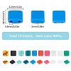 800Pcs 10 Colors Opaque Acrylic Slide Charms OACR-SC0001-36B-2