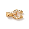925 Sterling Silver Micro Pave Clear Cubic Zirconia Fold Over Clasps SE-CBAF1B0-07G-1