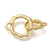 Rack Plating Brass Fold Over Clasps KK-I720-03G-1