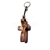 Walnut Heart Cross Pendant Keychain PW-WG3A405-01-1