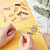 Rectangle Alloy Shoelace Buckle Connectors Sets FIND-PH0003-63-5