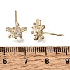 Brass Pave Cubic Zirconia Stud Earring Findings CU-CBAE189-04G-3