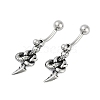 Snake 316 Surgical Stainless Steel Belly Button Rings/Earrings EJEW-G416-11AS-4