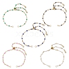 304 Stainless Steel Enamel Dapped Chains Slider Bracelets Making AJEW-JB01293-1