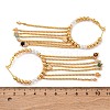 Brass Tassel Hoop Earrings EJEW-R014-12G-5