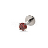 G23 Titanium Alloy Cubic Zirconia 17 Gauge Flat Round Threadless Labrets WG94BD7-10-1