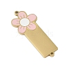 304 Stainless Steel Pink Enamel Connector Charms STAS-P377-14G-B-2