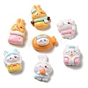 Rabbit Theme Opaque Resin Decoden Cabochons CRES-P034-01-1