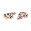 Halloween Light Gold Tone Alloy Enamel Pendants ENAM-P247-05KCG-2