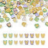 Cheriswelry 96Pcs 4 Colors Electroplate Transparent Handmade Lampwork Beads LAMP-CW0001-02-2