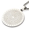 304 Stainless Steel 12 Constellation Sign Sun Moon Phase Pendant Necklaces NJEW-S007-09P-2