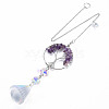 Natural Amethyst Big Pendants G-N333-009E-1