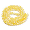 Crackle Baking Paint Imitation Jade Glass Beads Strands LS-DGLA-T003-8mm-03-3