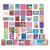 50Pcs Inspirational Phrase Cartoon Laser Paper Sticker Label Set DIY-E061-01-1