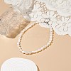 Natural Baroque Keshi Pearl Beaded Necklace with 304 Stainless Steel Clasp for Women NJEW-JN04083-6