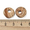 Natural Picture Jasper Donut/Pi Disc Charms G-G142-02F-3