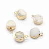 Natural Druzy Quartz Charms G-P396-07G-03-1