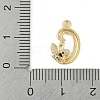 Brass Crystal Rhinestone Letter Links Connector Charms KK-S395-06G-C-3