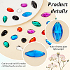   96Pcs 24 Styles Oval Teardrop Horse Eye Sew on Rhinestone ACRT-PH0001-15-4