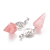 Cherry Quartz Glass Pendants G-O194-08-3