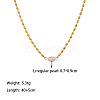 304 Stainless Steel & Natural Freshwater Pearl Potato Link Chain Necklaces for Women FS-WG4D4E4-01-3