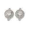 Brass Micro Pave Cubic Zirconia Connector Charms KK-U056-31P-1