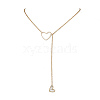 Brass Heart Pendant Necklaces NJEW-JN04838-1