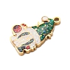 Christmas 304 Stainless Steel Enamel Pendants LS-STAS-B112-02G-09-2