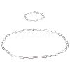 304 Stainless Steel Paperclip Chains STAS-UN0012-44-2