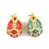 Brass Micro Pave Cubic Zirconia Pendants KK-E112-08G-2