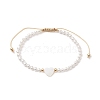 Shell Pearl Braided Bead Bracelets BJEW-JB11479-03-1