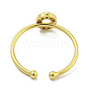 Rack Plating Brass Open Cuff Rings for Women RJEW-F162-02G-O-3