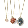 3Pcs 3 Sizes Stainless Steel Macrame Pouch Empty Stone Holder for Necklace Makings NJEW-JN04822-2