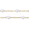 ABS Plastic Pearl Round Beaded Chains CHS-N003-16-4