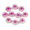 Luminous Frosted Acrylic Beads FACR-T008-02Y-1